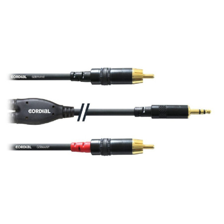 Cordial CFY 1,5 WCC (Minijack/M Stereo-2 RCA/M)