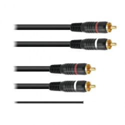 Omnitronic Cable 3020940N 1.5m (2 RCA/M-2 RCA/M+Tierra)
