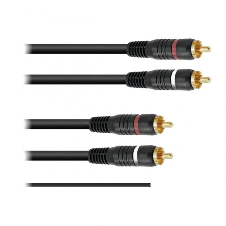 Omnitronic Cable 3020940N 1.5m (2 RCA/M-2 RCA/M+Tierra)