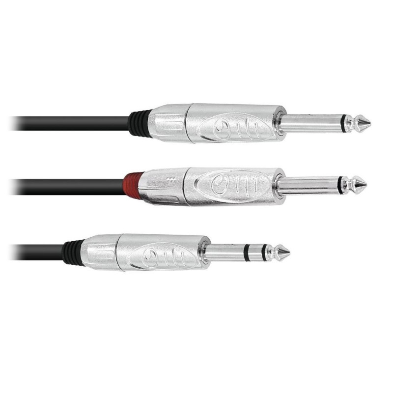 Omnitronic Cable 30225220 3m (Jack/M Stereo-2 Jack/M Mono)