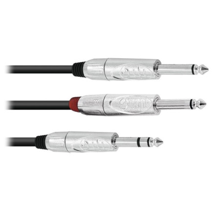 Omnitronic Cable 30225220 3m (Jack/M Stereo-2 Jack/M Mono)