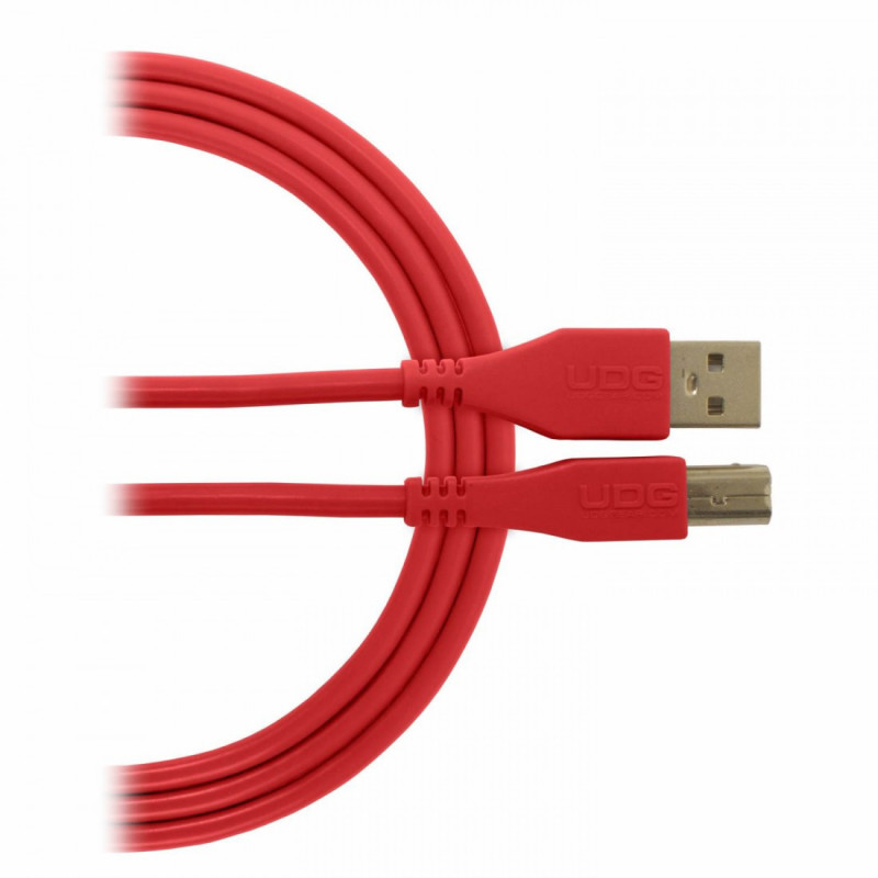 UDG Ultimate Audio Cable USB 2.0 A-B Red Straight 1m (USB A/M-USB B/M)