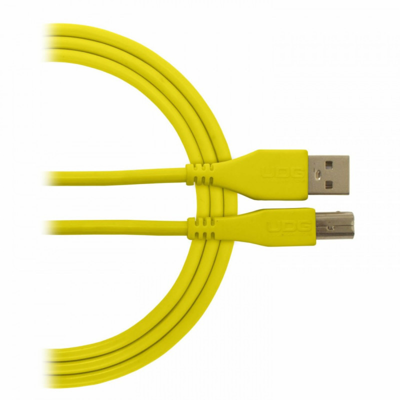 UDG Ultimate Audio Cable USB 2.0 A-B Yellow Straight 1m (USB A/M-USB B/M)