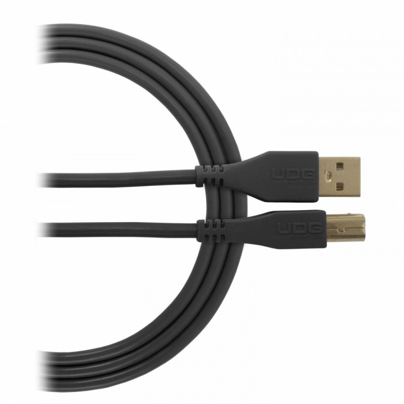 UDG Ultimate Audio Cable USB 2.0 A-B Black Straigh 1m (USB A/M-USB B/M)