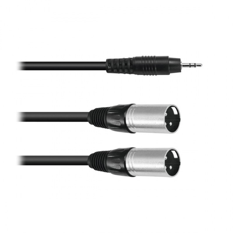 Omnitronic Cable 30225158 1.5m (Minijack/M Stereo-2 XLR/M)