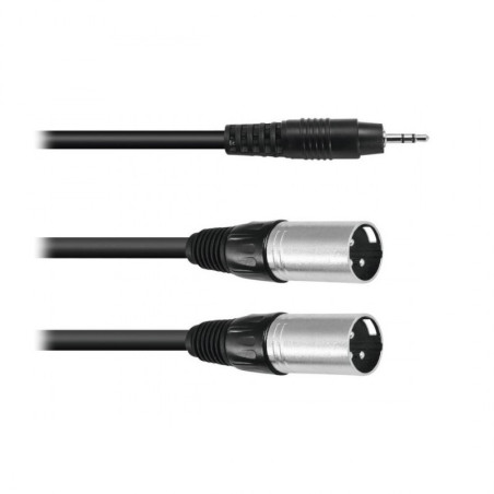 Omnitronic Cable 30225158 1.5m (Minijack/M Stereo-2 XLR/M)