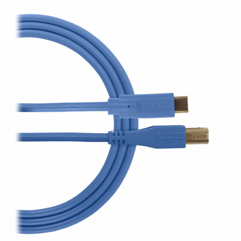 UDG Ultimate Audio Cable USB 2.0 C-B Light Blue Straight 1.5m (USB C/M-USB B/M)