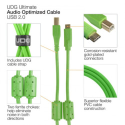 UDG Ultimate Audio Cable USB 2.0 C-B Green Straight 1.5m (USB C/M-USB B/M)