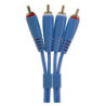 UDG Ultimate Audio Cable Set RCA-RCA 1.5 Blue Straight (2 RCA/M-2 RCA/M)