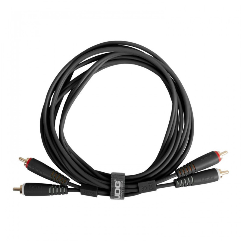 UDG Ultimate Audio Cable Set RCA-RCA 1.5 Black Straight (2 RCA/M-2 RCA/M)