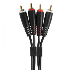 UDG Ultimate Audio Cable Set RCA-RCA 1.5 Black Straight (2 RCA/M-2 RCA/M)