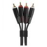 UDG Ultimate Audio Cable Set RCA-RCA 1.5 Black Straight (2 RCA/M-2 RCA/M)