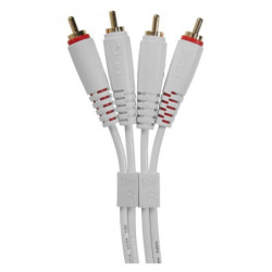 UDG Ultimate Audio Cable Set RCA-RCA 1.5 White Straight (2 RCA/M-2 RCA/M)