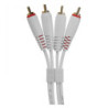 UDG Ultimate Audio Cable Set RCA-RCA 1.5 White Straight (2 RCA/M-2 RCA/M)